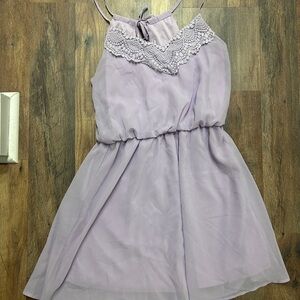 Lavender Lace chiffon Dress